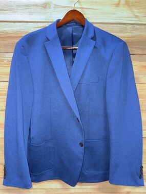 Lands' End Men's Royal Blue Single-Breasted Blazer Sports Coat 48R